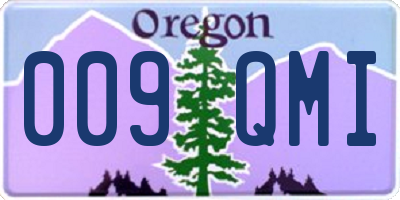 OR license plate 009QMI