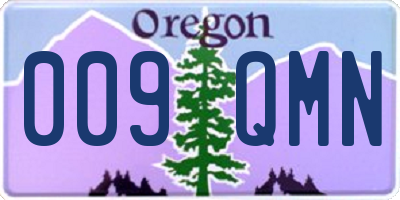 OR license plate 009QMN