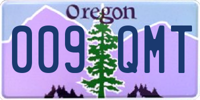 OR license plate 009QMT