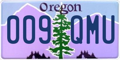 OR license plate 009QMU