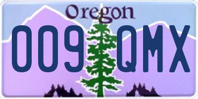 OR license plate 009QMX