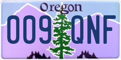 OR license plate 009QNF