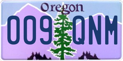 OR license plate 009QNM