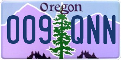 OR license plate 009QNN
