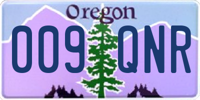 OR license plate 009QNR