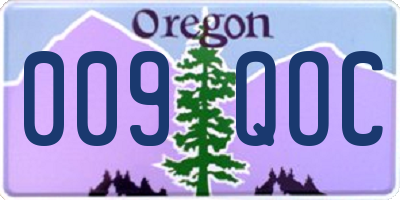 OR license plate 009QOC