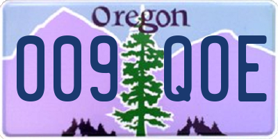 OR license plate 009QOE