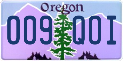 OR license plate 009QOI