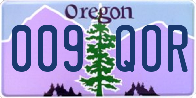 OR license plate 009QOR