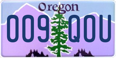 OR license plate 009QOU