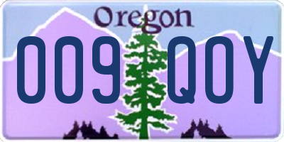 OR license plate 009QOY
