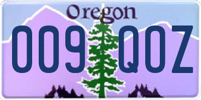 OR license plate 009QOZ
