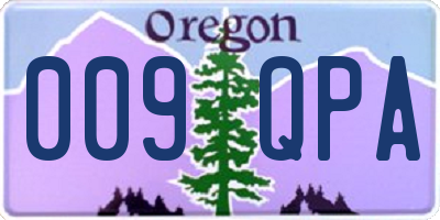 OR license plate 009QPA