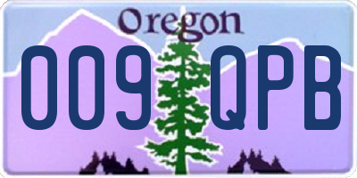 OR license plate 009QPB
