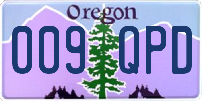 OR license plate 009QPD