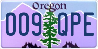 OR license plate 009QPE