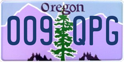 OR license plate 009QPG