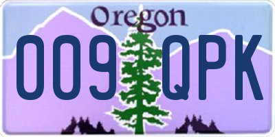 OR license plate 009QPK