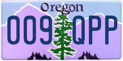OR license plate 009QPP