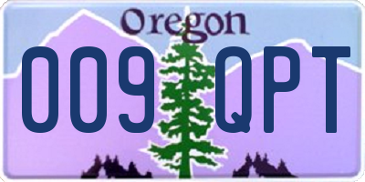 OR license plate 009QPT