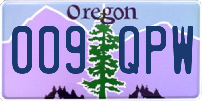 OR license plate 009QPW