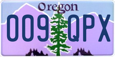 OR license plate 009QPX
