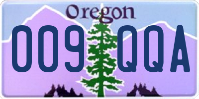 OR license plate 009QQA