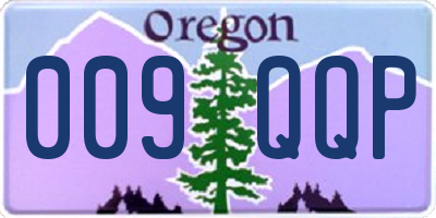 OR license plate 009QQP