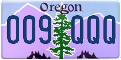 OR license plate 009QQQ