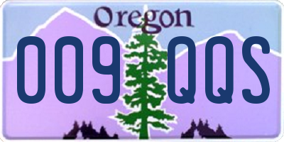 OR license plate 009QQS