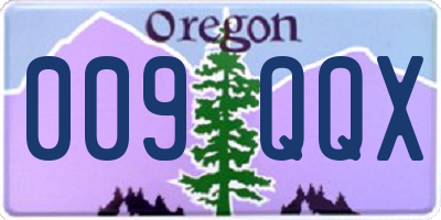 OR license plate 009QQX