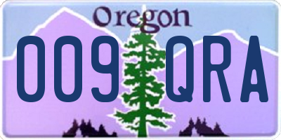 OR license plate 009QRA