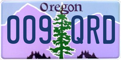 OR license plate 009QRD