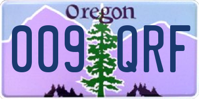OR license plate 009QRF