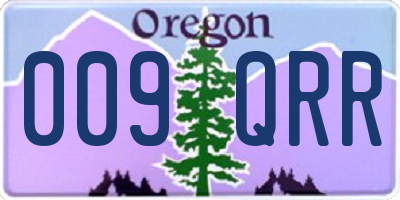 OR license plate 009QRR