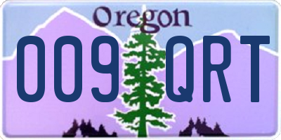 OR license plate 009QRT