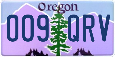 OR license plate 009QRV