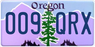 OR license plate 009QRX