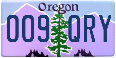 OR license plate 009QRY
