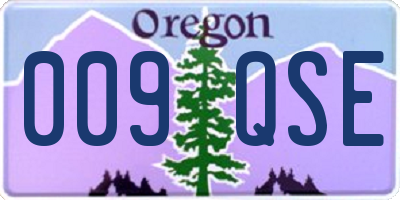 OR license plate 009QSE