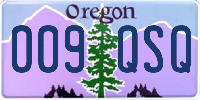OR license plate 009QSQ