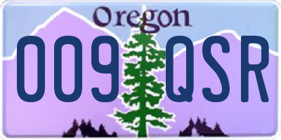 OR license plate 009QSR