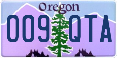 OR license plate 009QTA