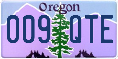 OR license plate 009QTE