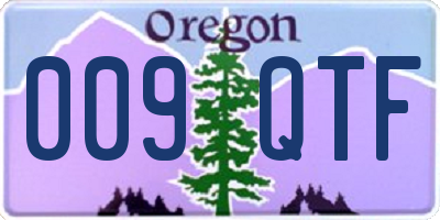 OR license plate 009QTF