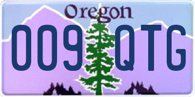 OR license plate 009QTG