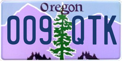 OR license plate 009QTK