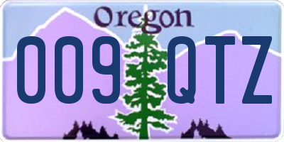 OR license plate 009QTZ