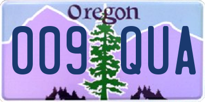 OR license plate 009QUA
