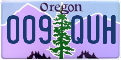 OR license plate 009QUH